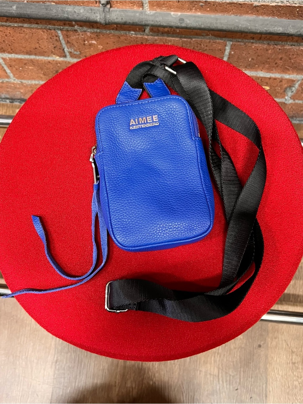 Aimee Kestenberg Blue Leather Crossbody Bag